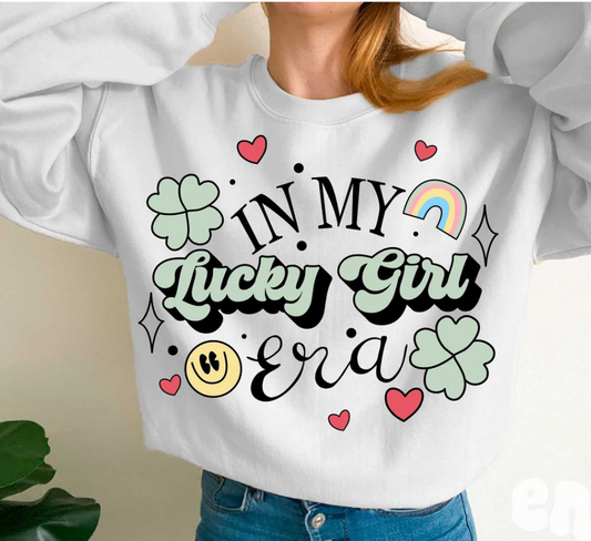 In My Lucky Girl Era T-Shirt or Crew Sweatshirt