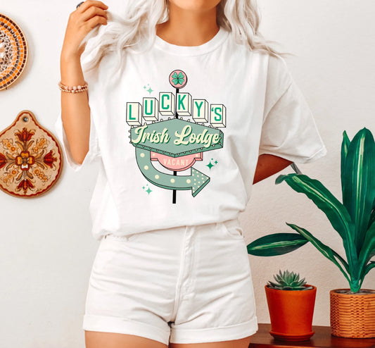 Lucky's Irish Lodge T-Shirt or Crew Sweatshirt