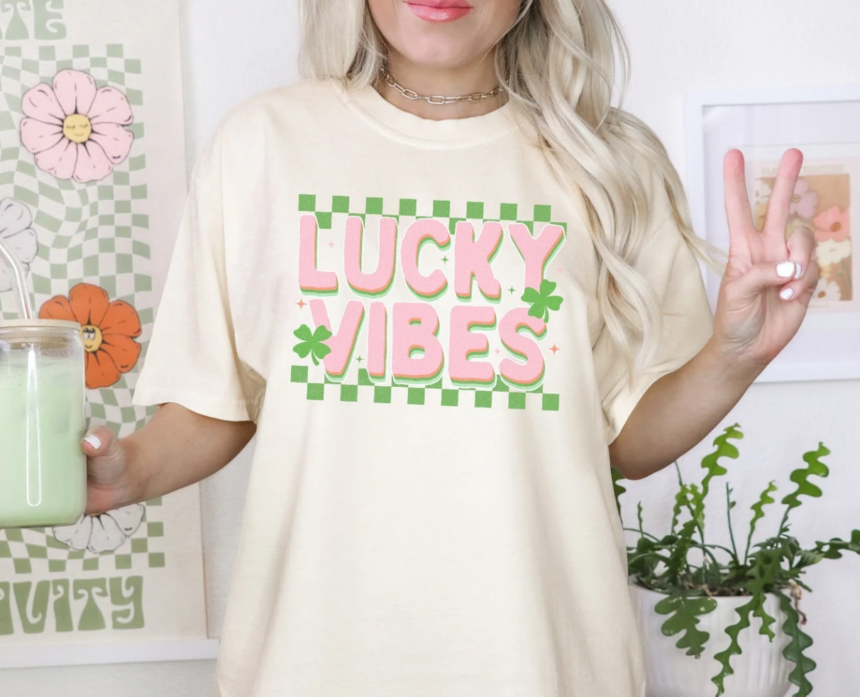 Lucky Vibes T-Shirt or Crew Sweatshirt