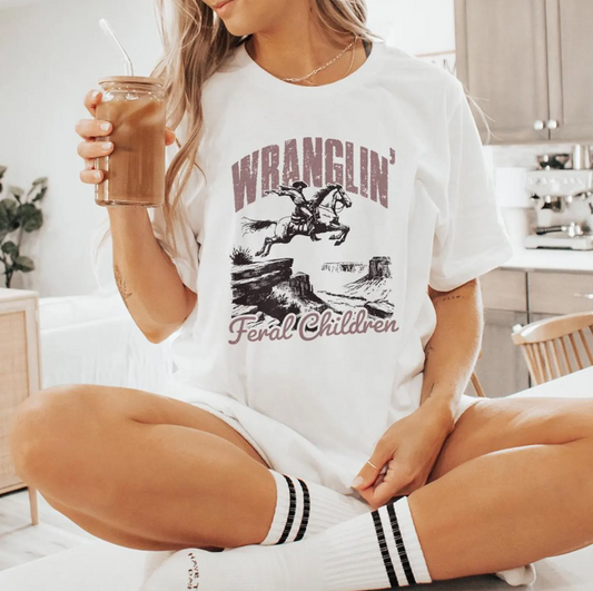 Wranglin' Feral Children T-Shirt or Crew Sweatshirt