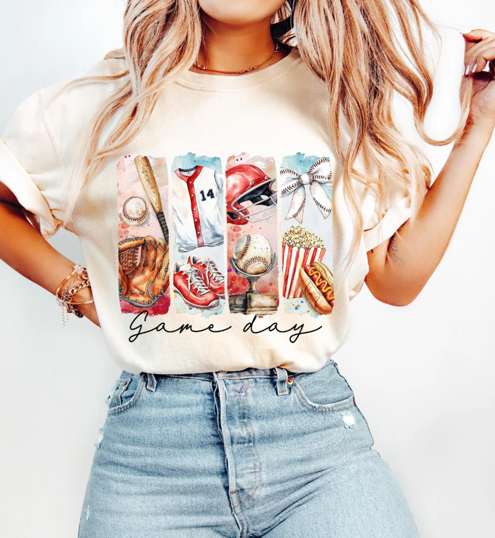 Baseball Game Day T-Shirt or Crew Sweatshirt