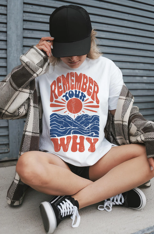 Remember Your Why T-Shirt or Crew Sweatshirt