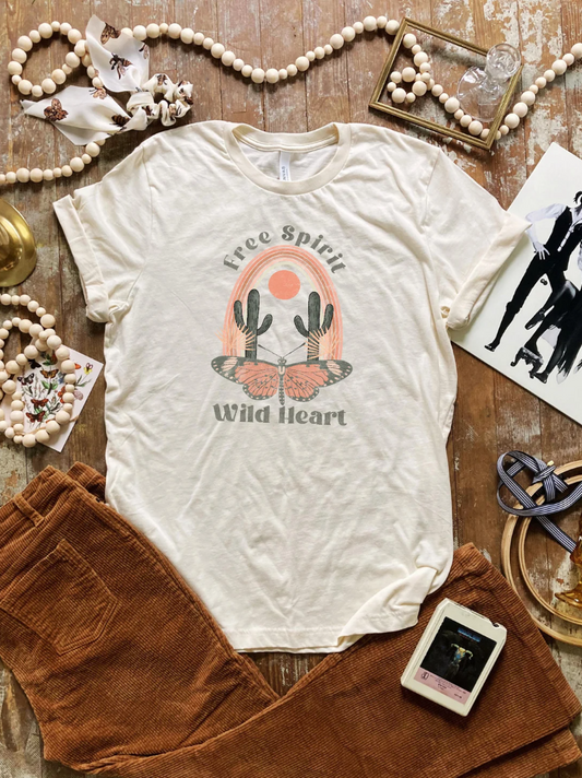 Free Spirit Wild Heart T-Shirt or Crew Sweatshirt