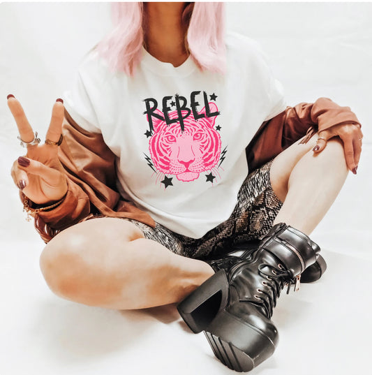 Rebel Tiger T-Shirt or Crew Sweatshirt