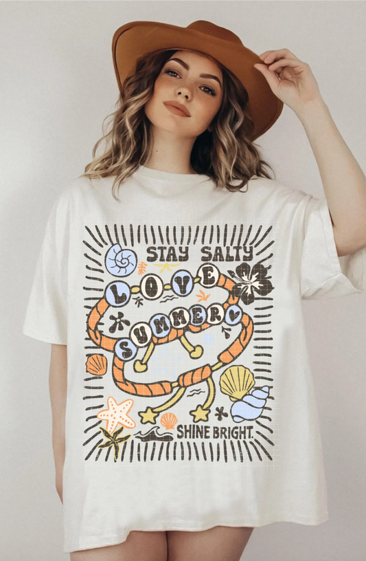 Stay Salty Love Summer T-Shirt or Crew Sweatshirt