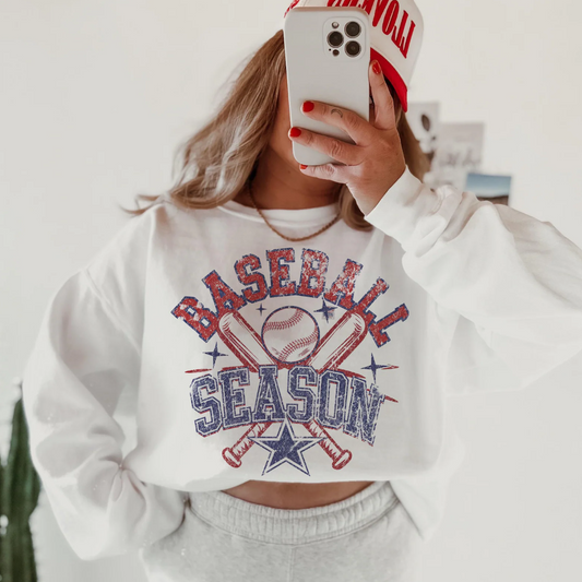 Baseball Season T-Shirt or Crew Sweatshirt