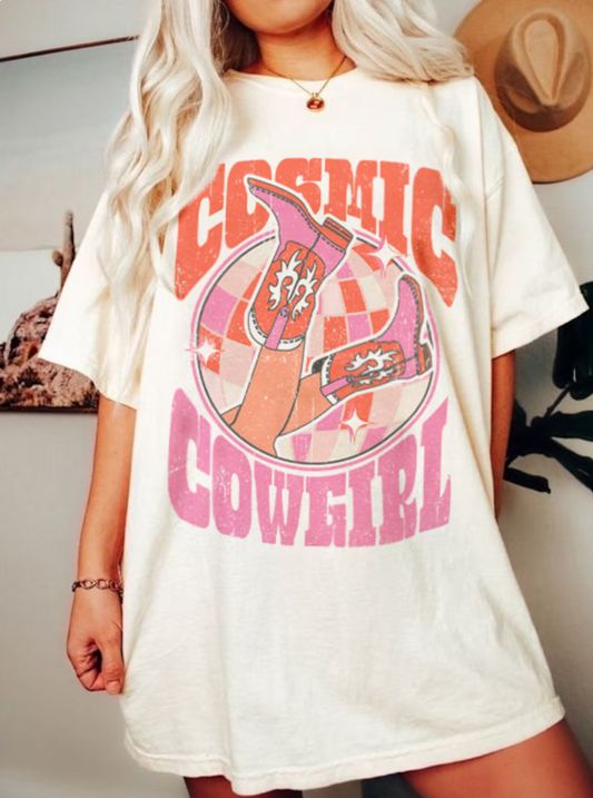 Cosmic Cowgirl T-Shirt or Crew Sweatshirt