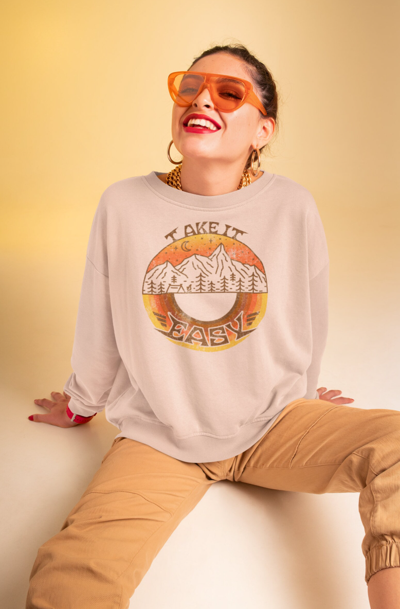 Take It Easy Aztec T-Shirt or Crew Sweatshirt