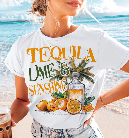 Tequila Lime & Sunshine T-Shirt or Crew Sweatshirt