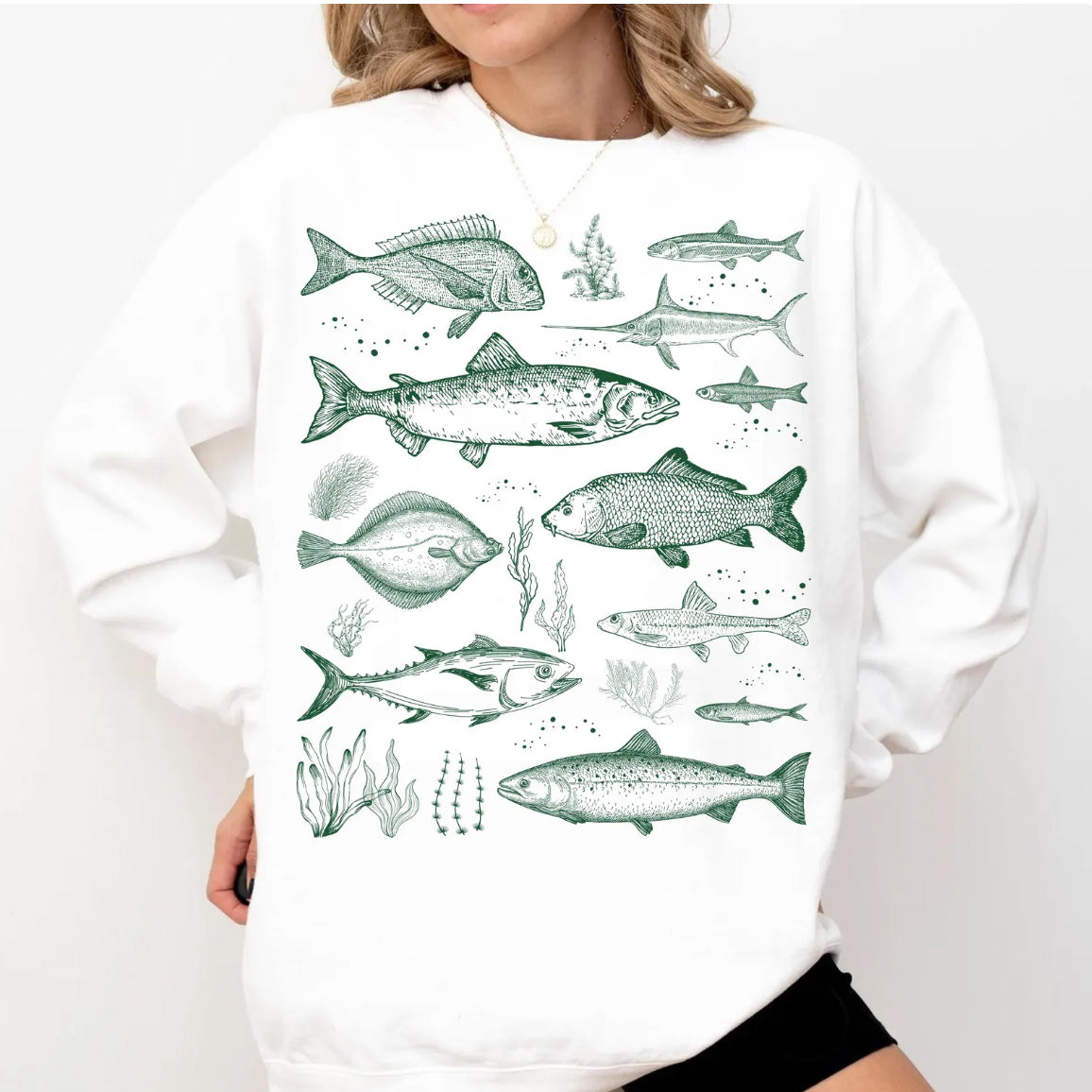 Fish T-Shirt or Crew Sweatshirt