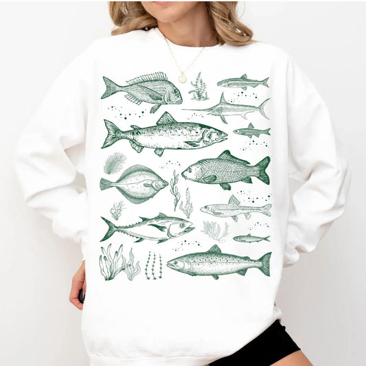 Fish T-Shirt or Crew Sweatshirt