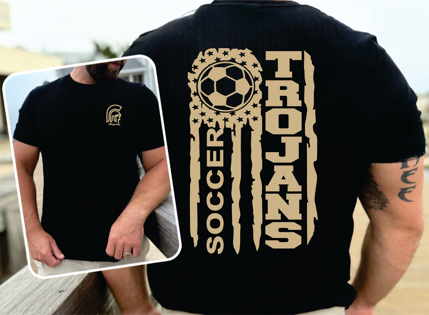 Trojans Front/Back Soccer Tee