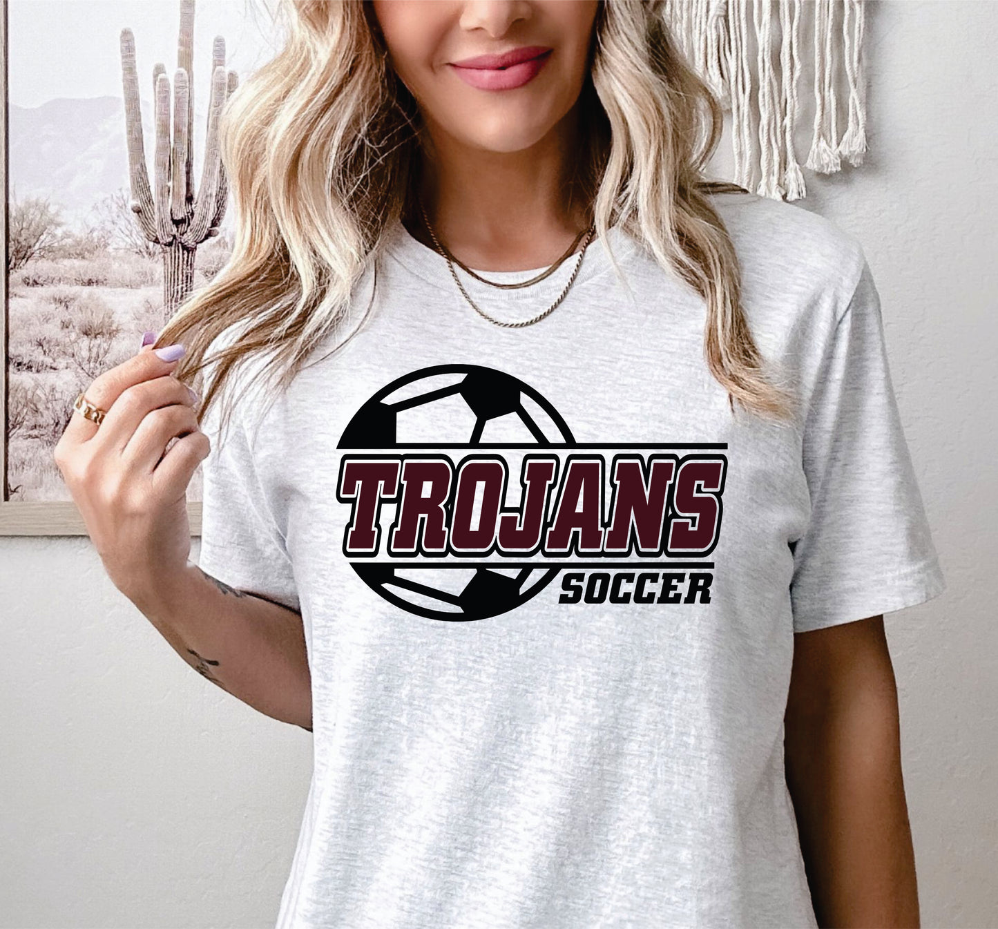 Trojans Soccer with Ball T Shirt