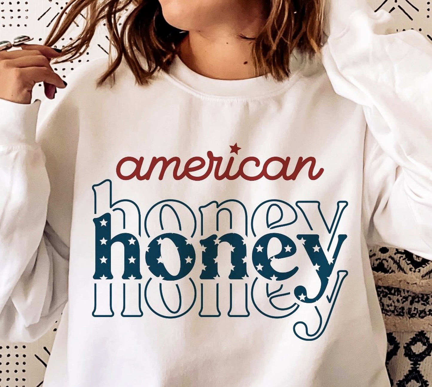 American Honey (Stacked) Crew Sweatshirt