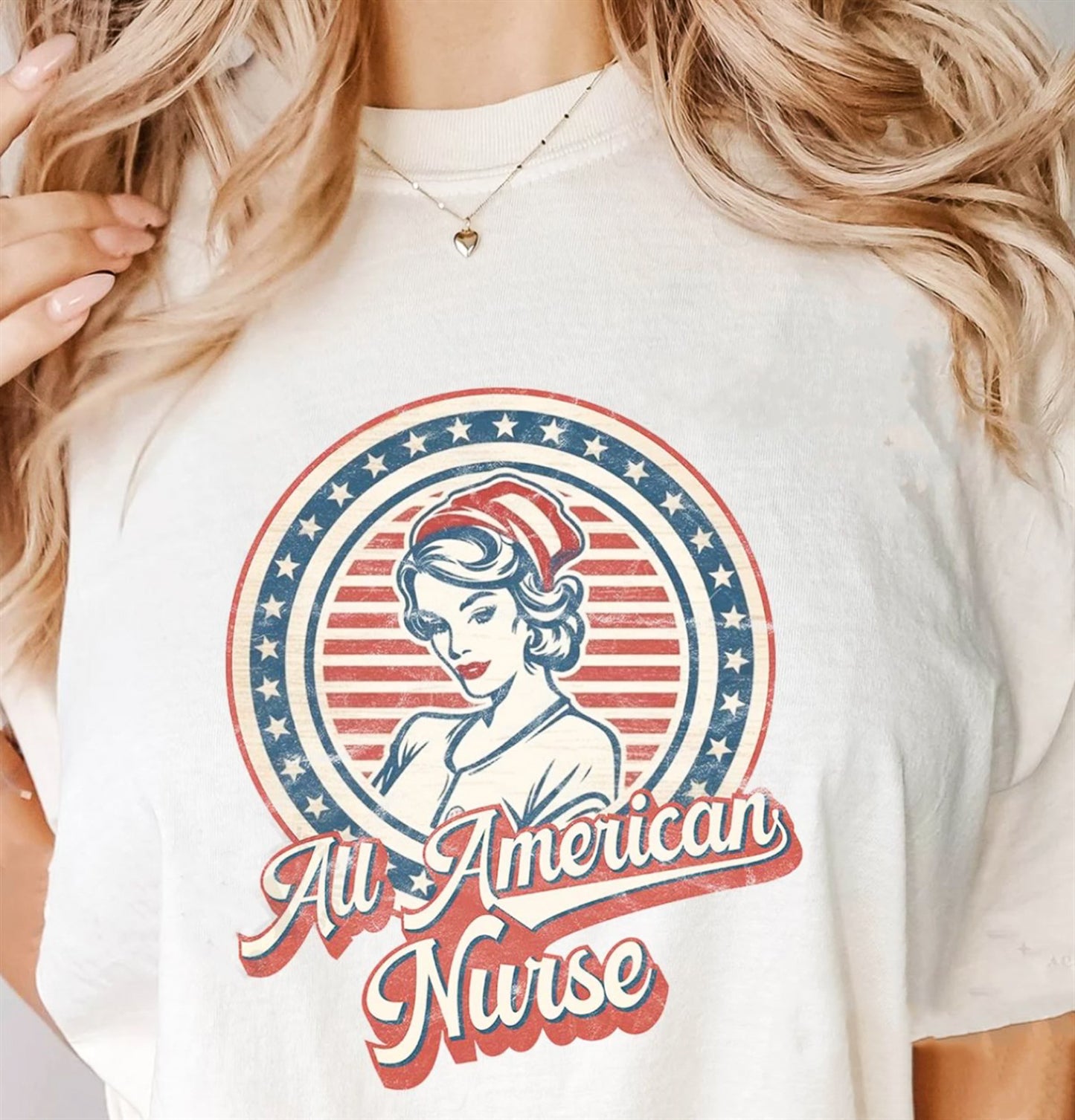 All American Nurse T-Shirt or Crew Sweatshirt