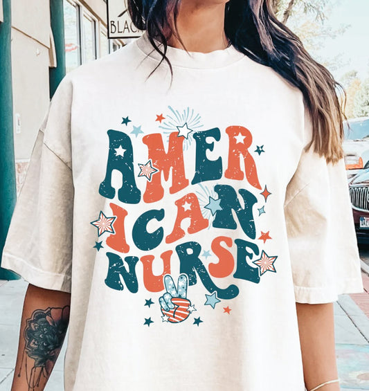 American Nurse T-Shirt or Crew Sweatshirt