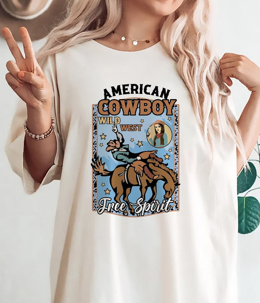 American Cowboy Wild West Free Spirit Tee