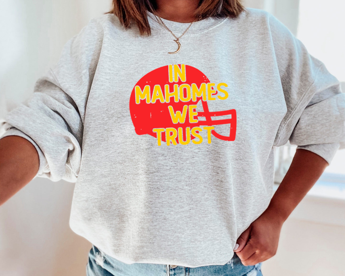 In Mahomes We Trust Sweatshirt or T Shirt Youth & Adult Sizes