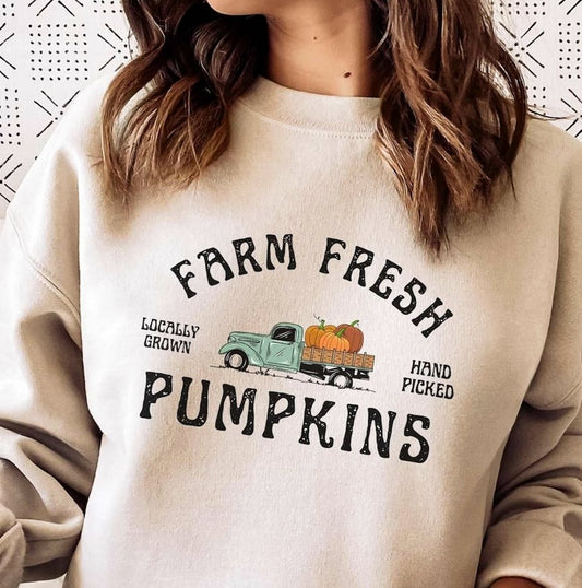 Farm Fresh Pumpkins Crew Sweatshirt
