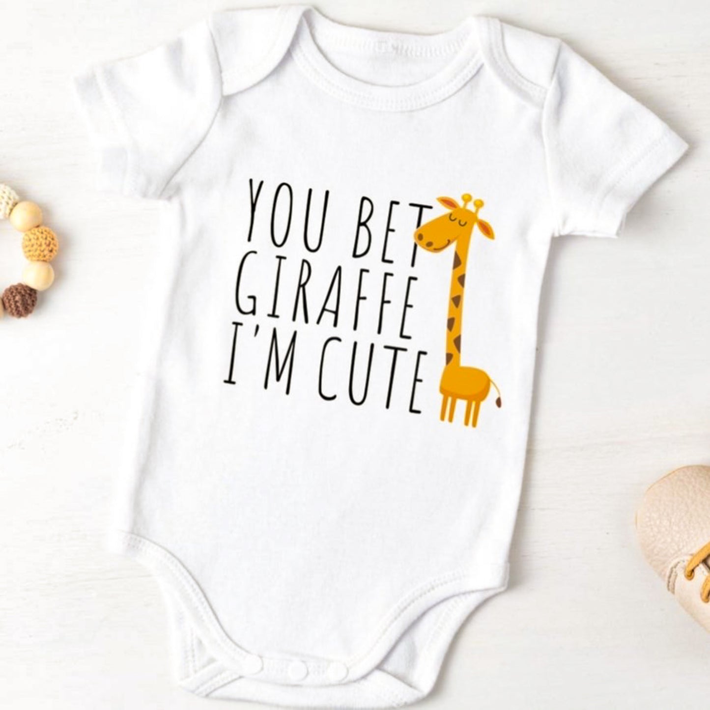 You Bet Giraffe I'm Cute Tee/Bodysuit