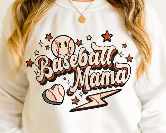 Baseball Mama T-Shirt or Crew Sweatshirt