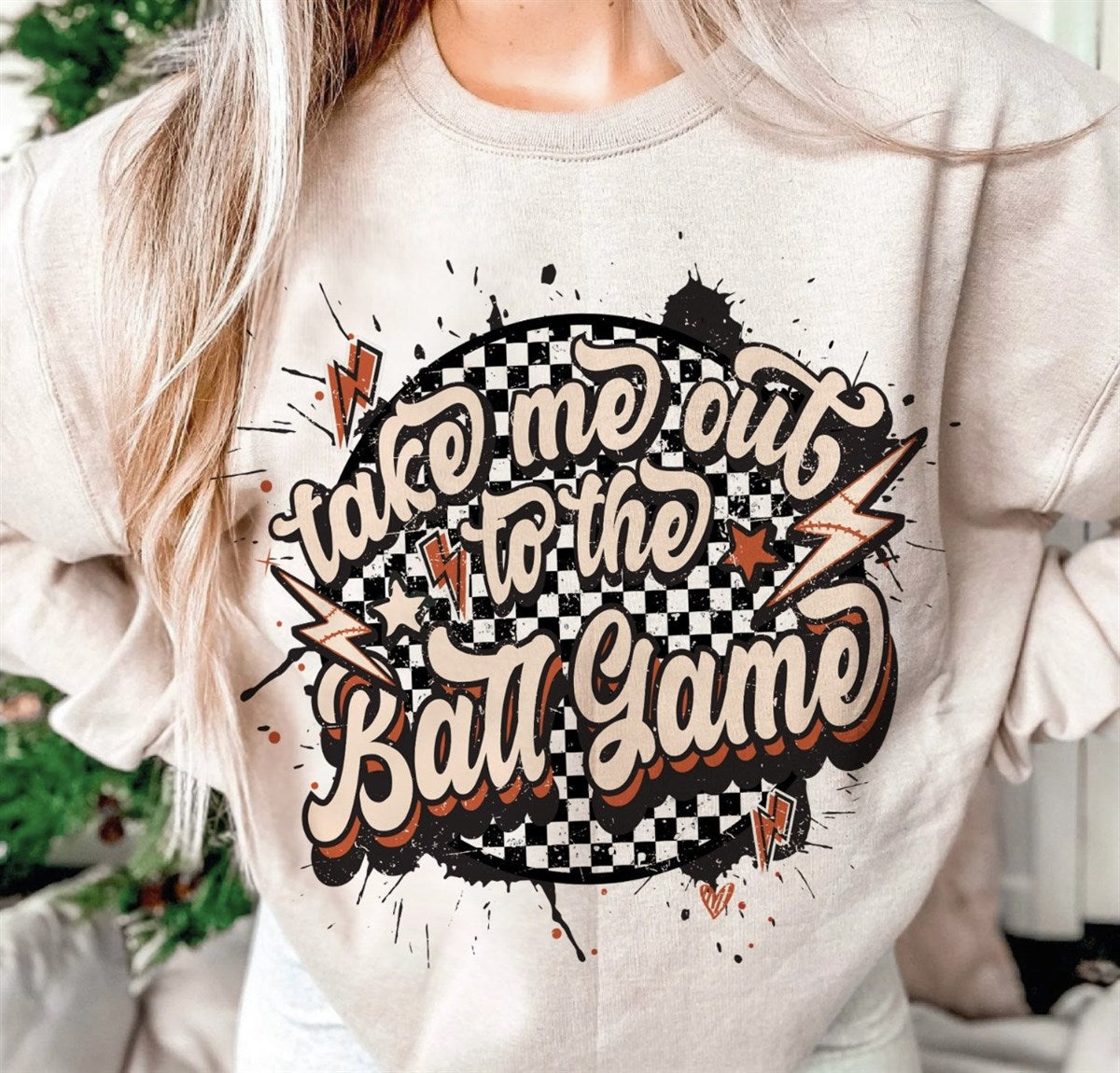 Take Me Out To The Ball Game Crew Sweatshirt