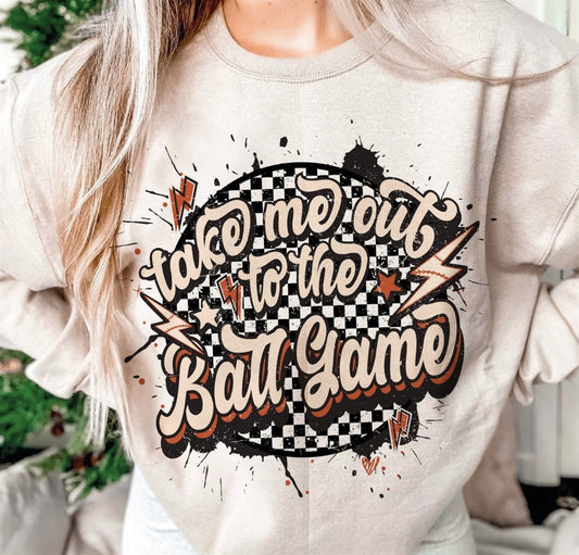 Take Me Out To The Ball Game Crew Sweatshirt