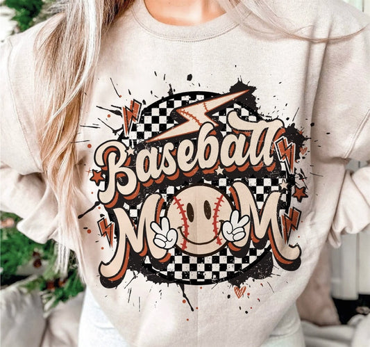 *Baseball Mom T-Shirt or Crew Sweatshirt
