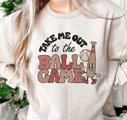 Take Me Out To The Ball Game Crew Sweatshirt