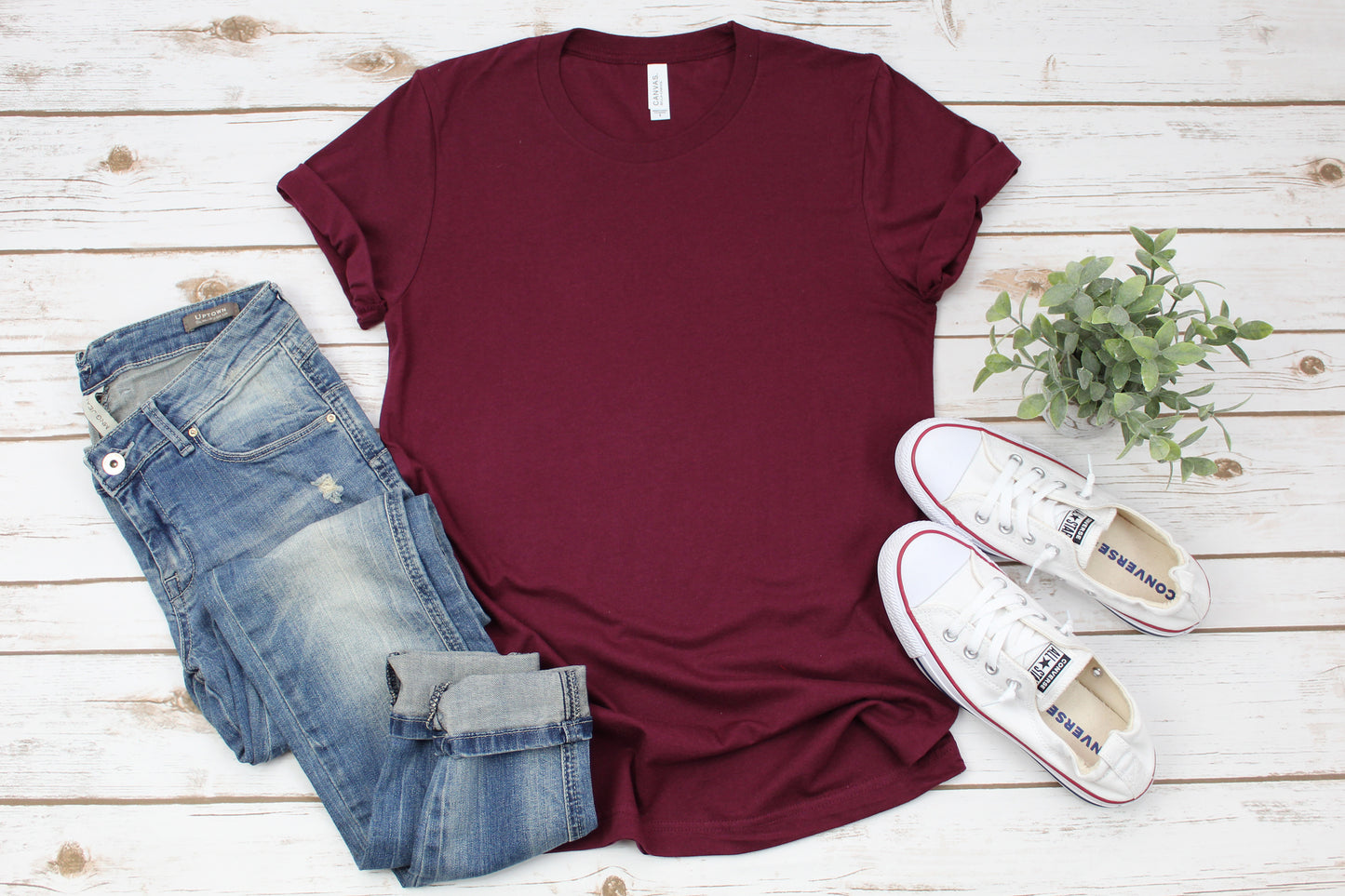 Maroon Bella + Canvas Unisex Tee