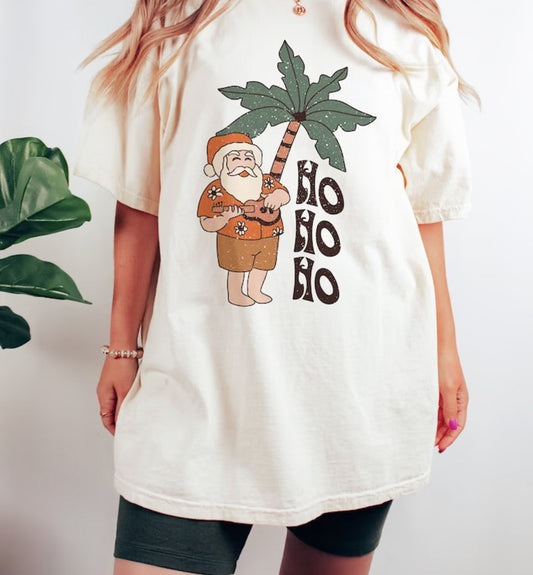 Ho Ho Ho Santa & Palm Tree Tee