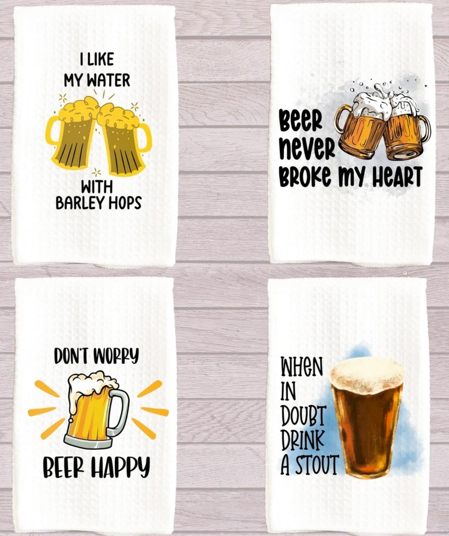 I Like My Water With Barley Hops Kitchen Towel