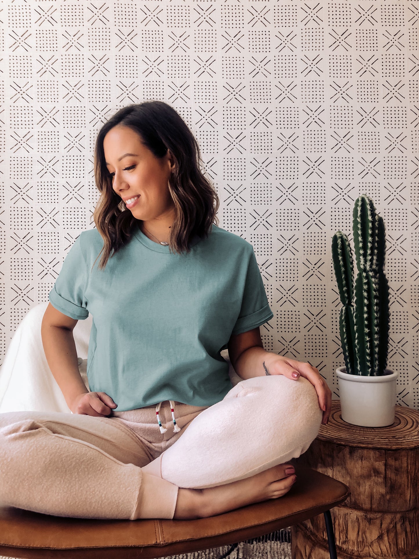 Heather Prism Dusty Blue Bella + Canvas Unisex Tee