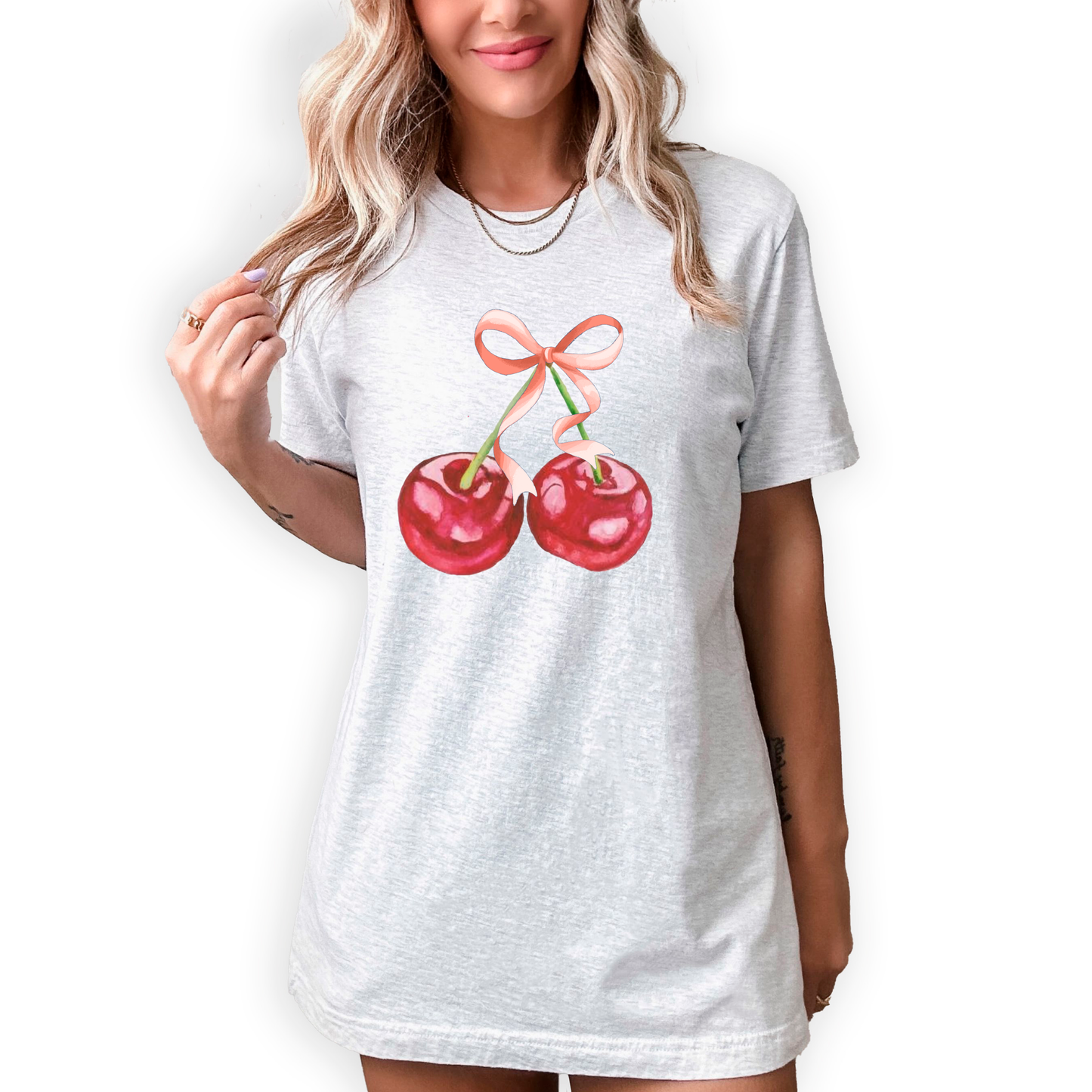 Cherries With Bow T-Shirt or Crew Sweatshirt