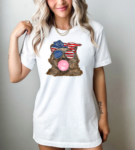 Patriotic Bear T-Shirt or Crew Sweatshirt