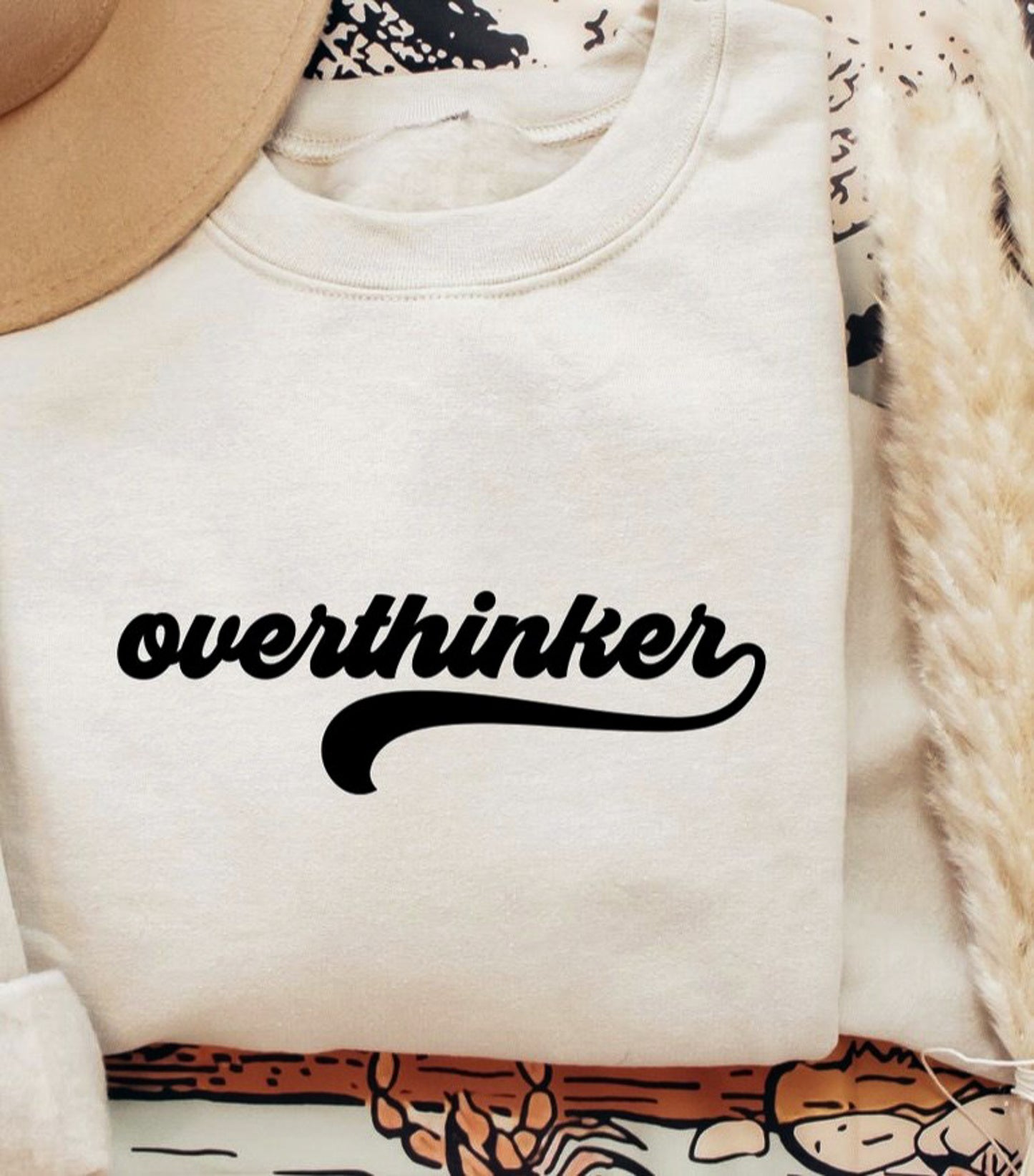 Overthinker Retro Crew Sweatshirt