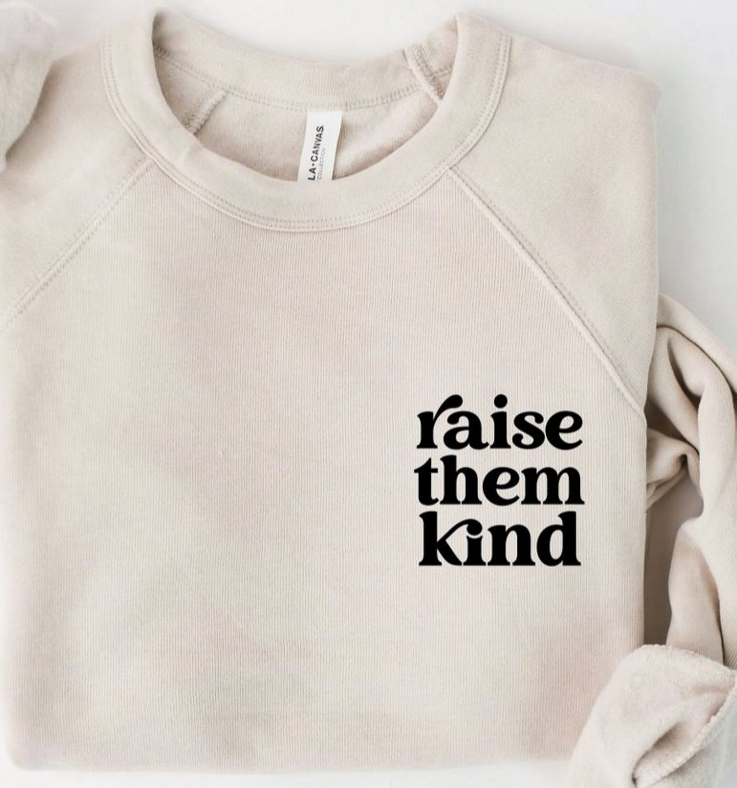 Raise Them Kind Pocket Logo T-Shirt or Crew Sweatshirt