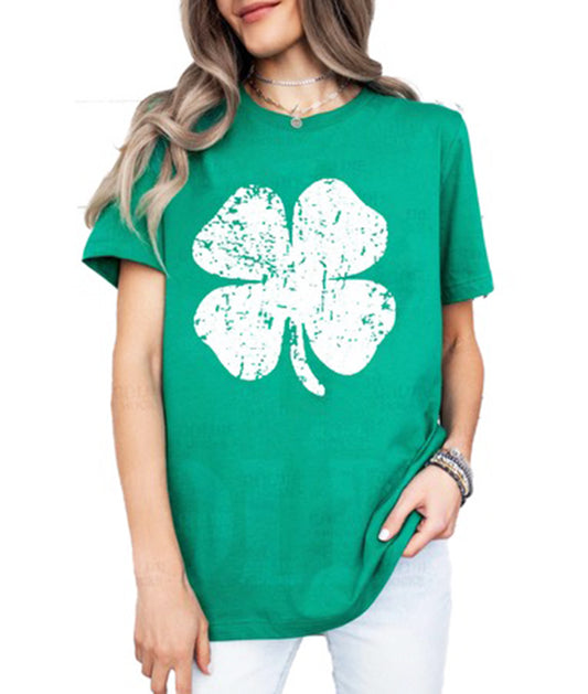 Distressed White Clover Tee