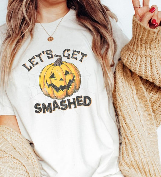 Let's Get Smashed Jack-O-Lantern Tee