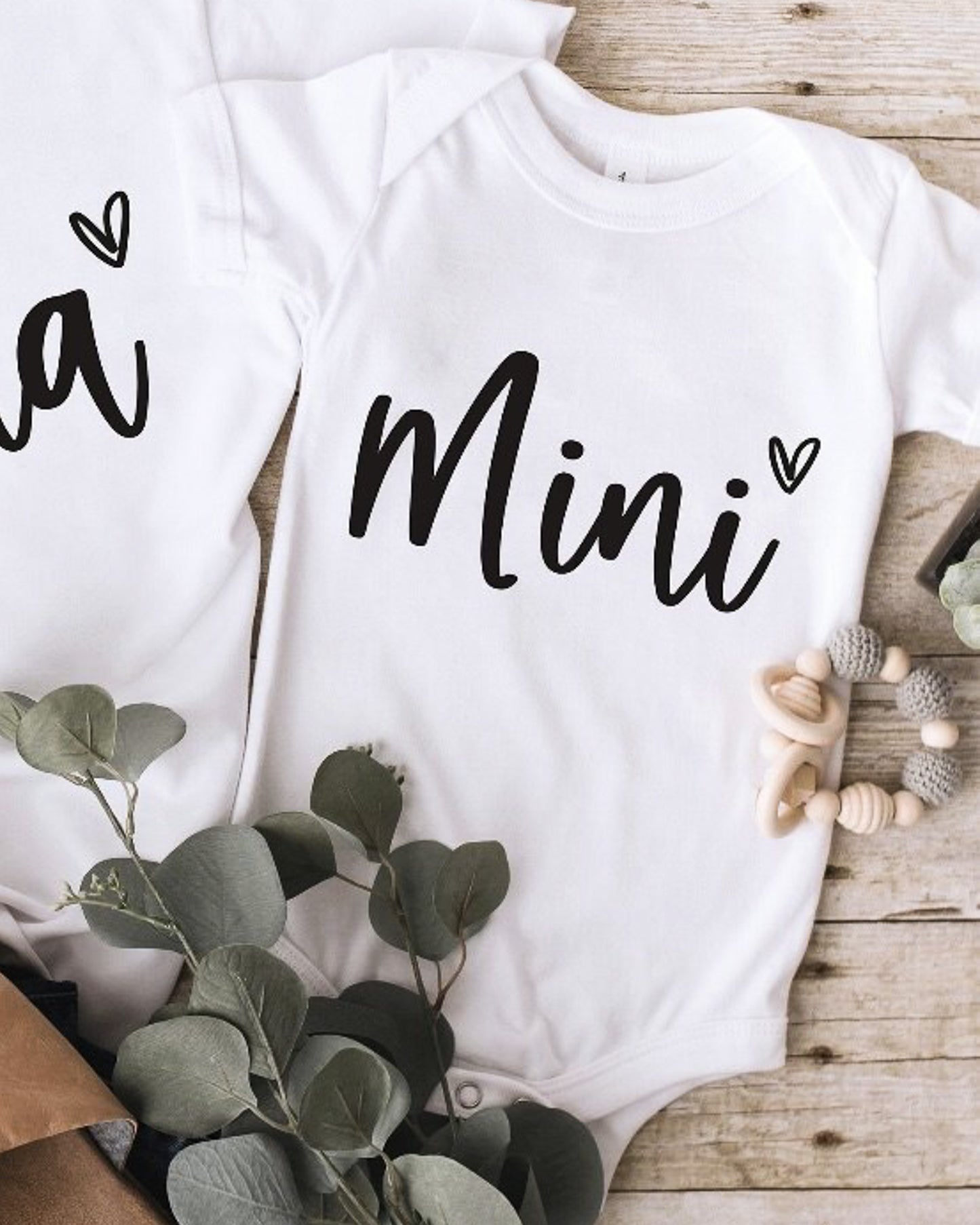 Mini With Heart Tee/Bodysuit