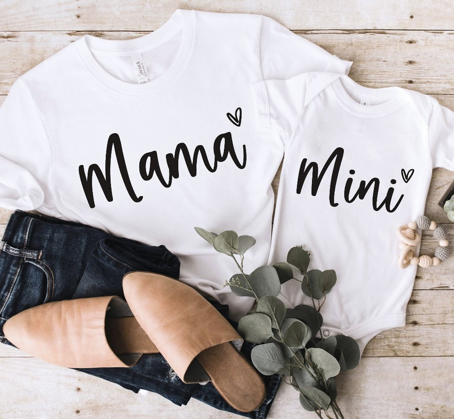 Mini With Heart Tee/Bodysuit