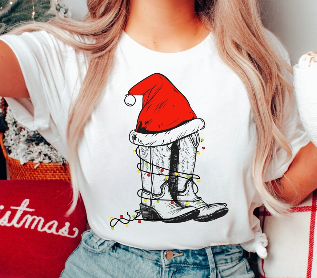 Cowboy Theme Holiday Bella Tees