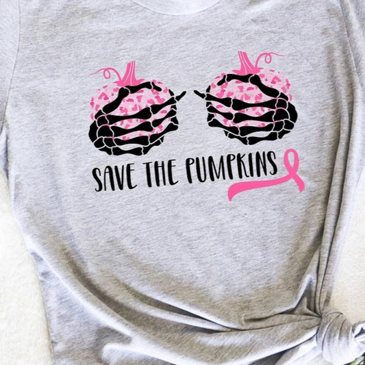 Save The Pumpkins Breast Cancer Awareness Tee