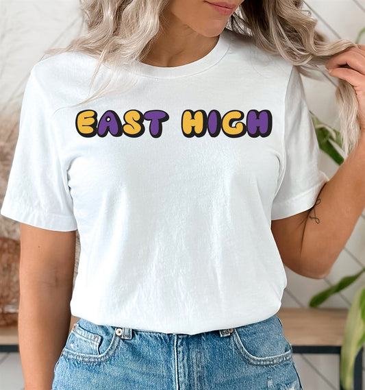 Personalized Bubble Letter Sports Tees