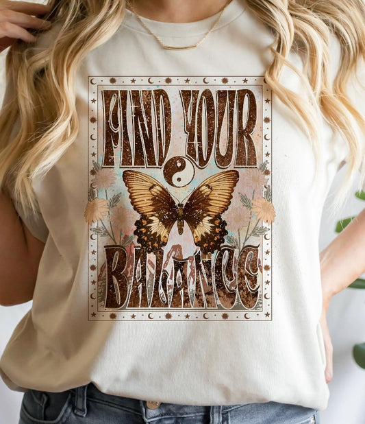 Find Your Balance Butterfly Tee