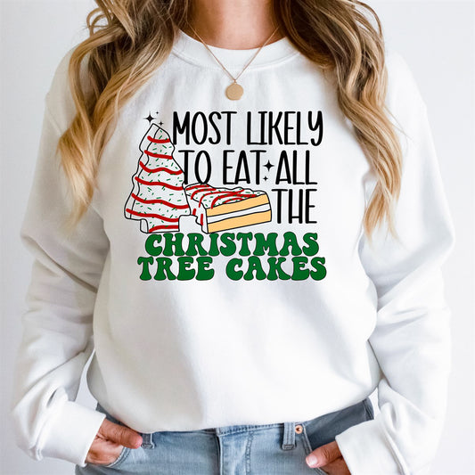 Most Likely To Eat The Christmas Tree Cakes Crew Sweatshirt