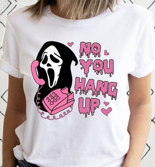 No You Hang Up Ghost Face & Phone Tee