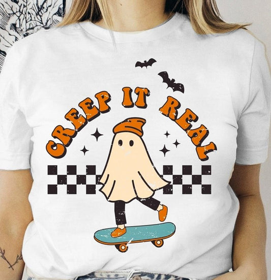 Creep It Real Ghost Skateboarding Tee