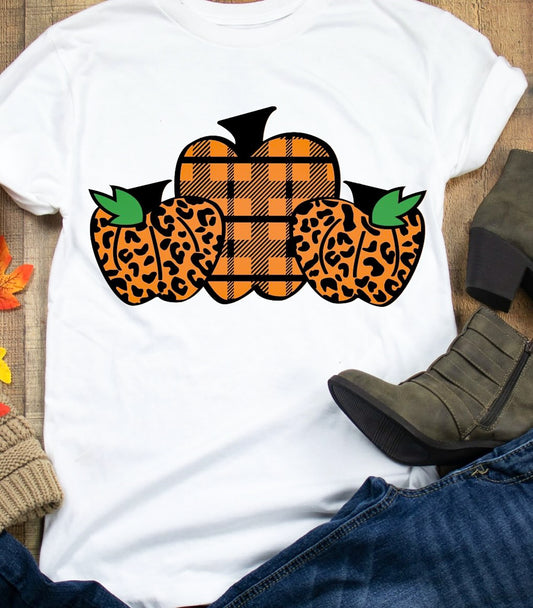 3 Patterned Pumpkins Tee