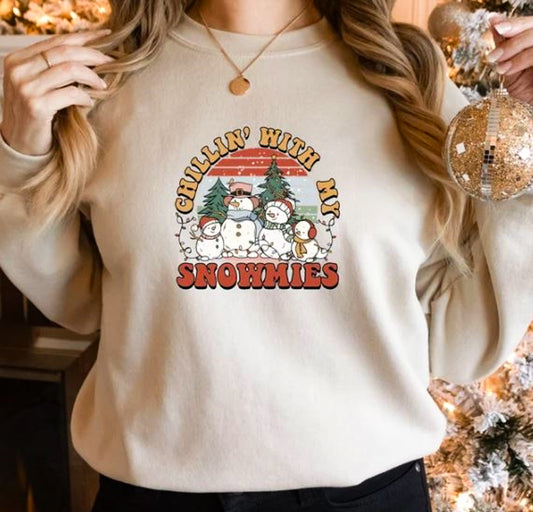 Chillin' With My Snowmies Crew Sweatshirt